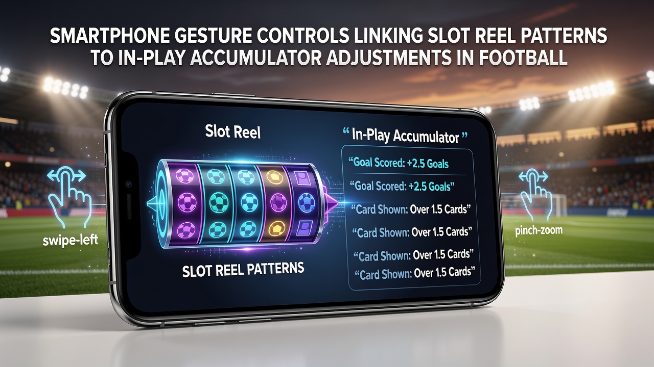 App-Interface mit Gestensteuerung die Slot-Muster auf Live-Tennis- und Fußball-Akkumulatoren anwendet